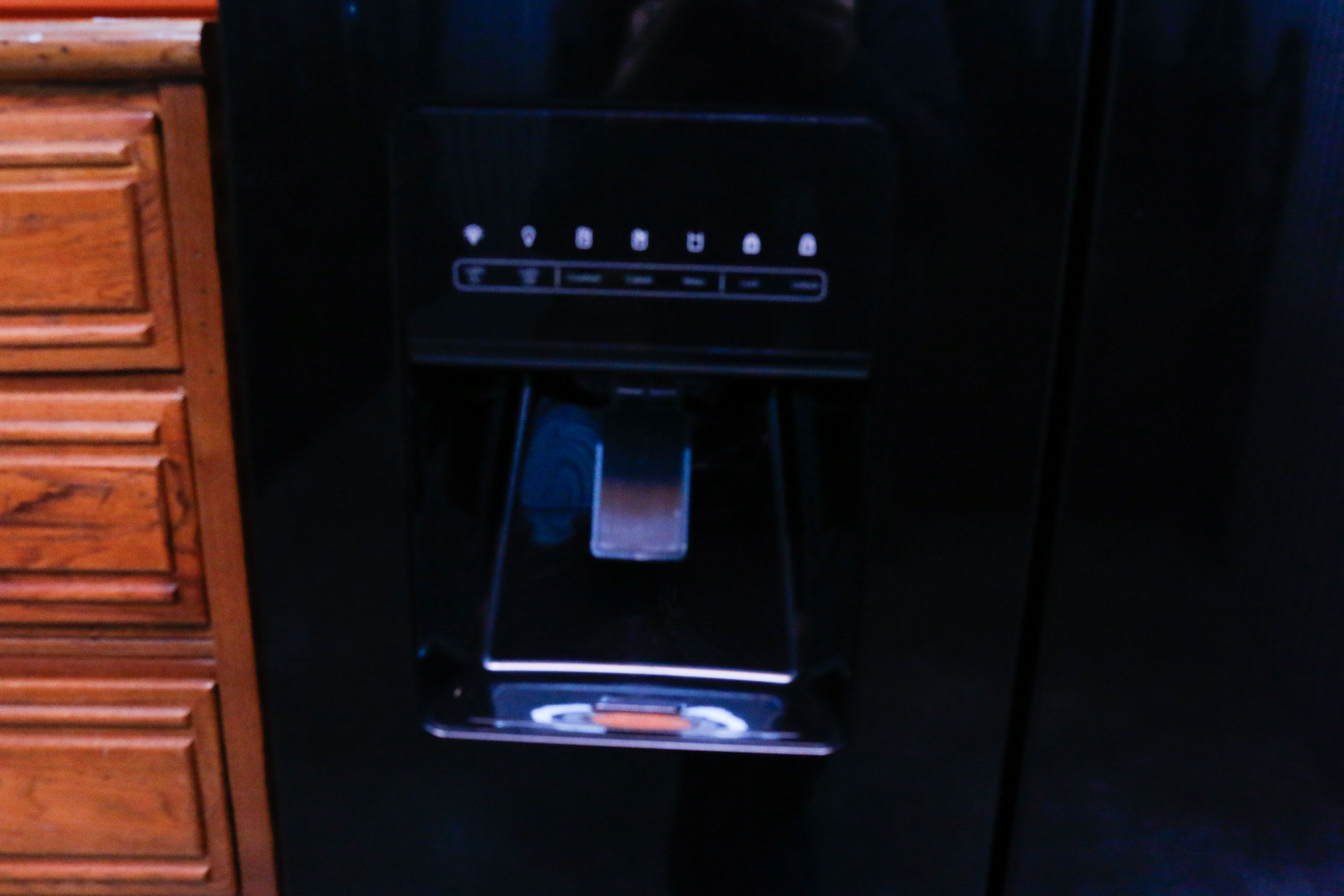 Black Side-by-Side Whirlpool Refrigerator Model Number WRS325FDAB02