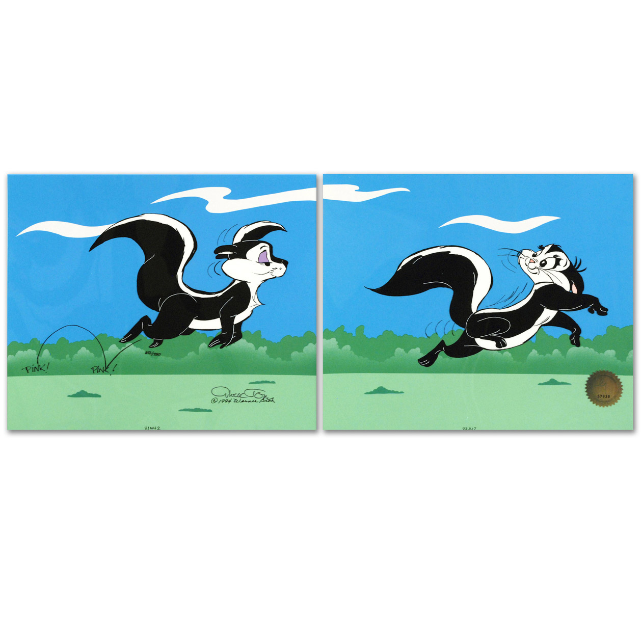 Chuck Jones Limited Edition Animation Cel "Le Pursuit.