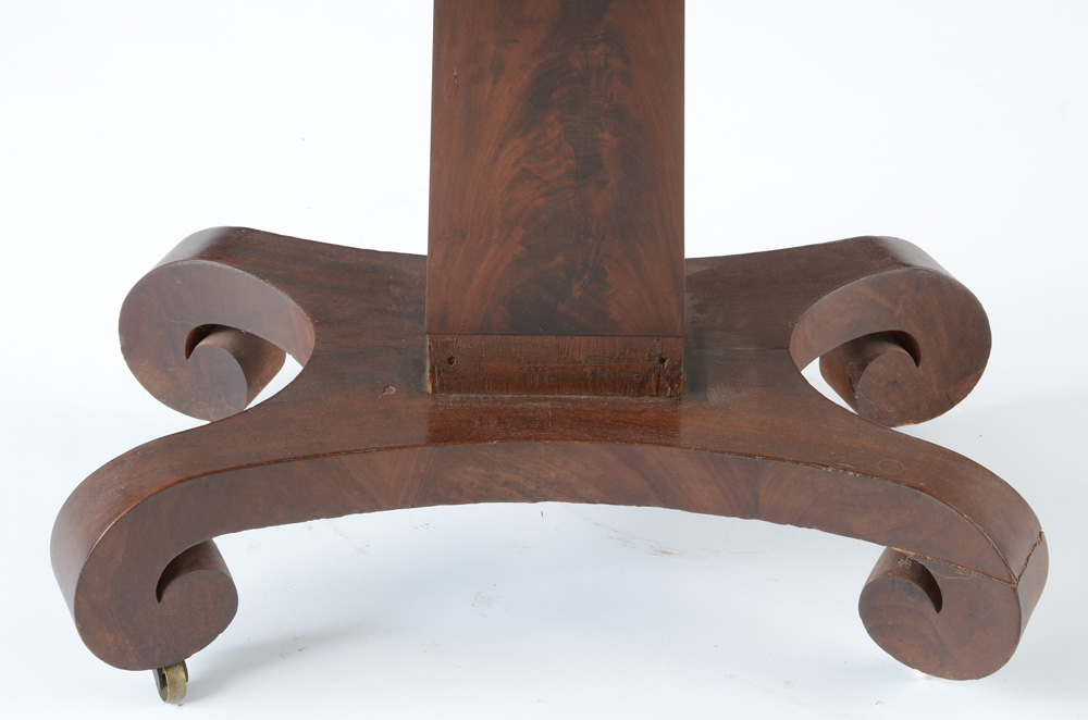 Mahogany Flame Veneered Empire Card Table