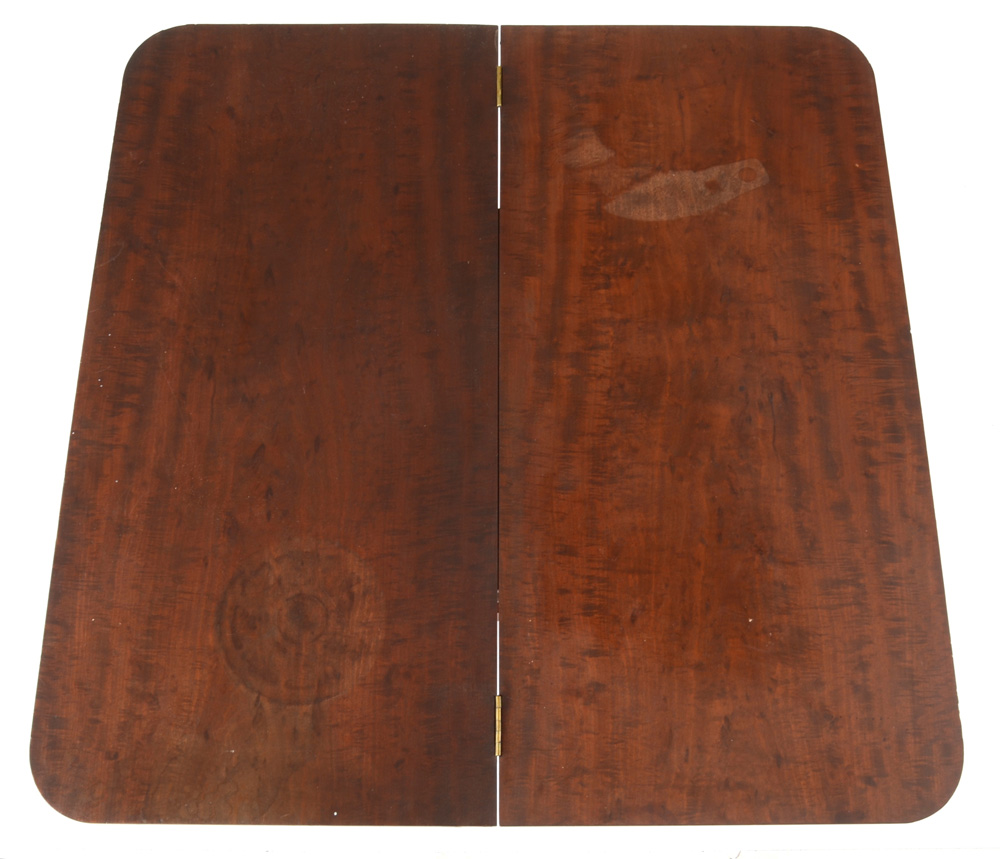 Mahogany Flame Veneered Empire Card Table