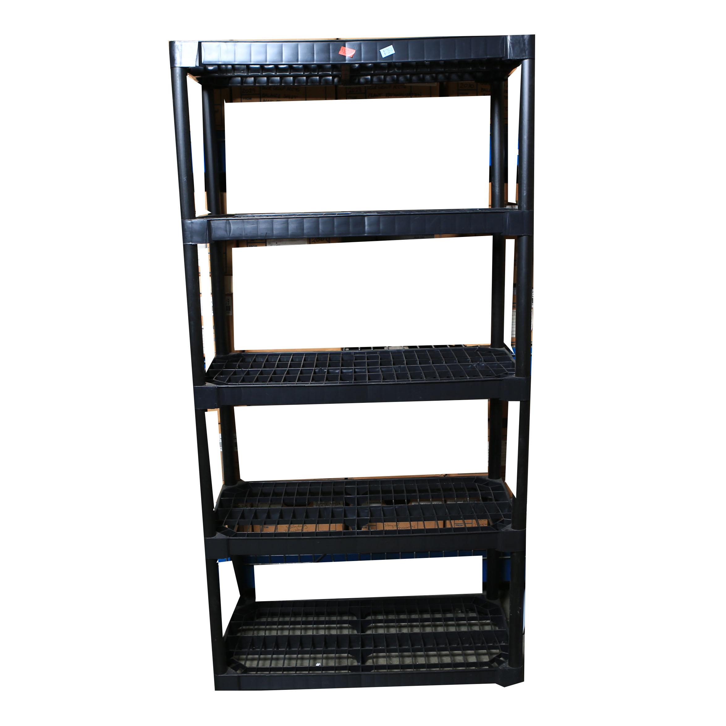 Set of Black Plastic Shelves