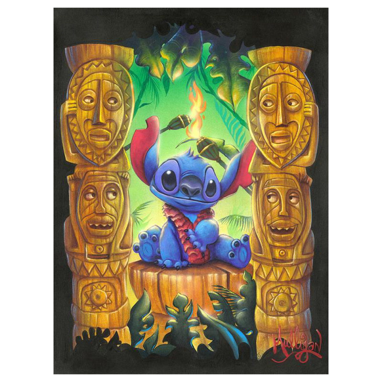 James C. Mulligan "Tiki Troubles" Signed Artist's Proof Giclee on Canvas