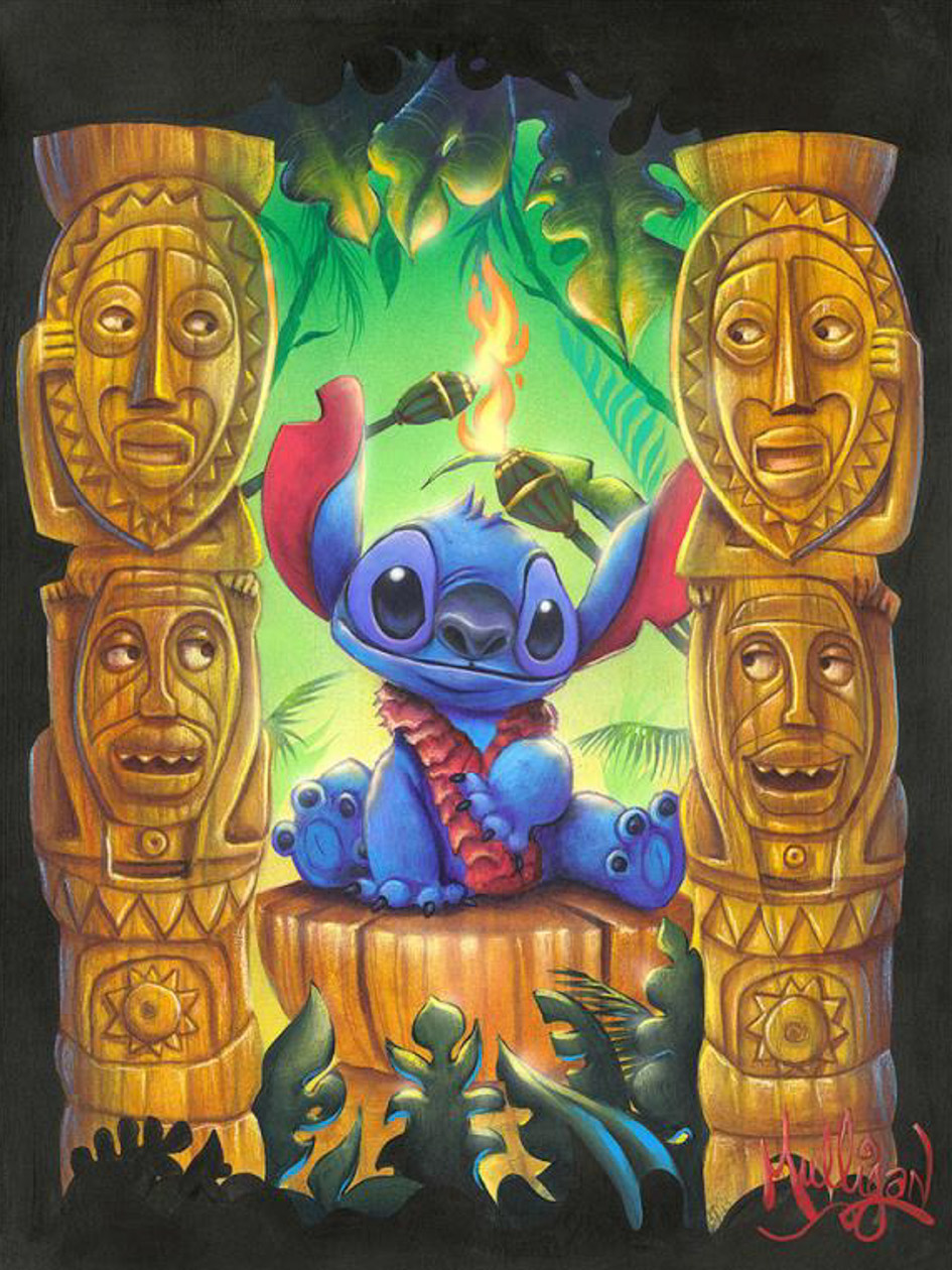 James C. Mulligan "Tiki Troubles" Signed Artist's Proof Giclee on Canvas