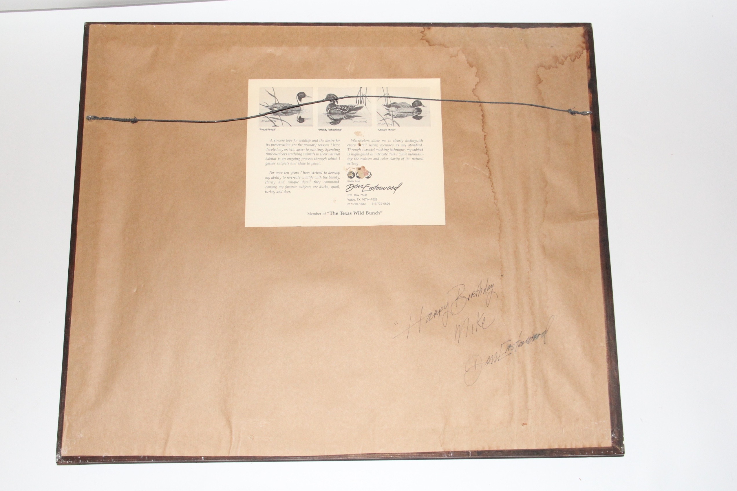 Don Easterwood Signed Limited Edition Print of Ducks Landing