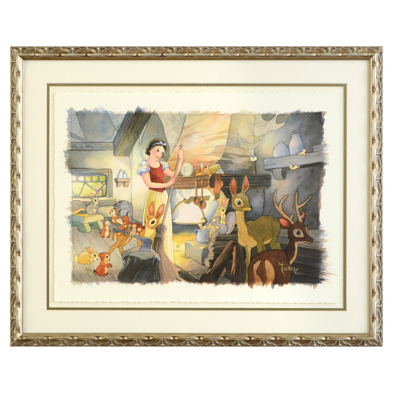 Toby Bluth (1940-2013) - "Tidying Up"