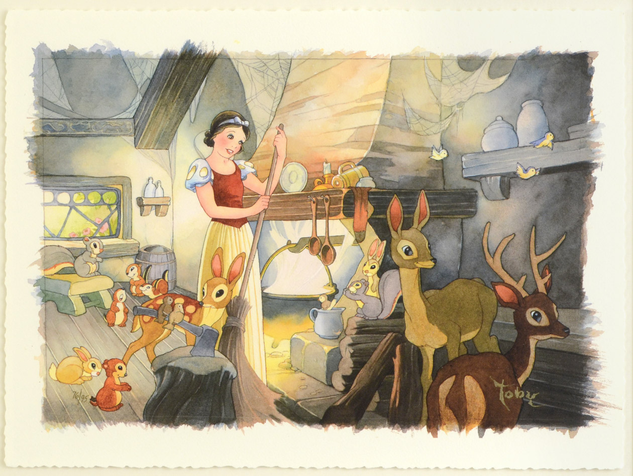 Toby Bluth (1940-2013) - "Tidying Up"