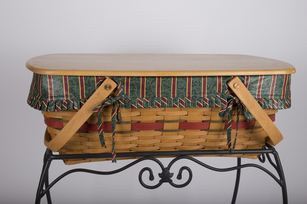 Longaberger Baskets in Wrought Iron Stands