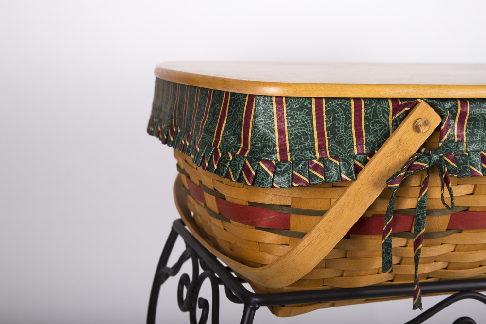 Longaberger Baskets in Wrought Iron Stands