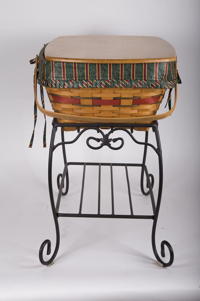 Longaberger Baskets in Wrought Iron Stands