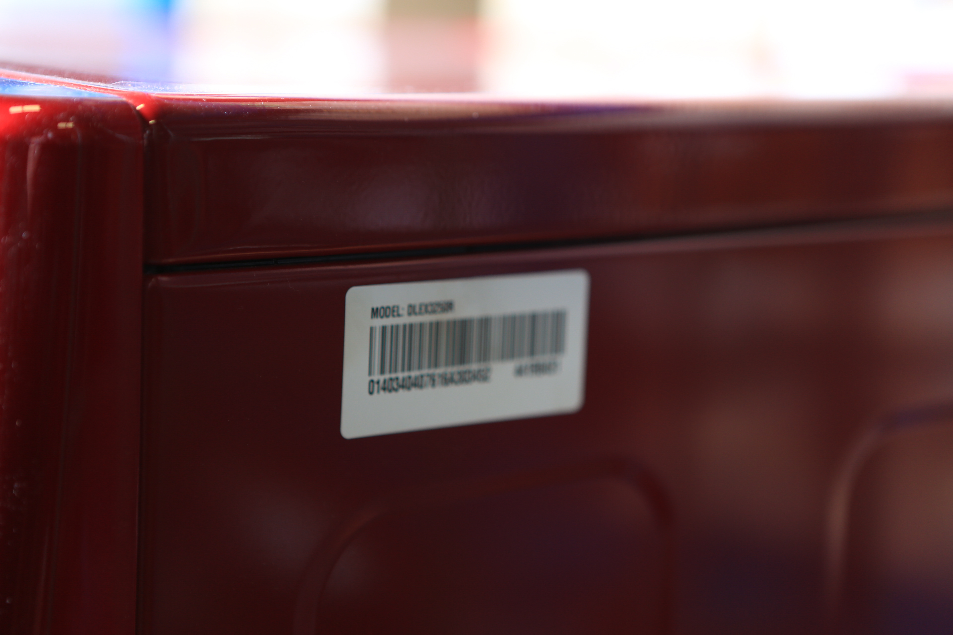 LG Sensor Dry Front Load Dryer in "Wild Cherry Red'