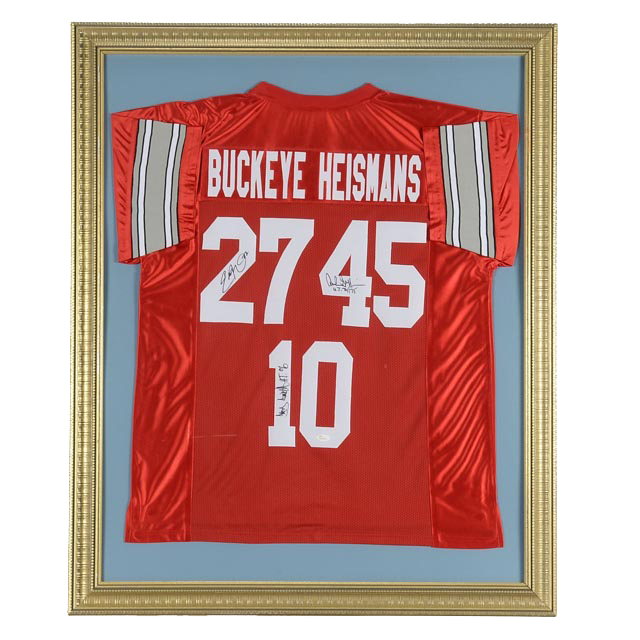 Three Heisman Trophy Winners Signed Ohio State Jersey  COA