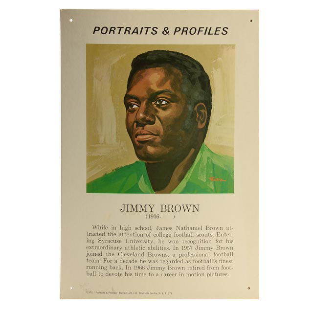 1970 Jim Brown Browns "Portraits & Profiles" Display