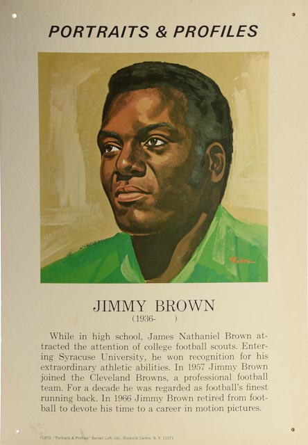 1970 Jim Brown Browns "Portraits & Profiles" Display