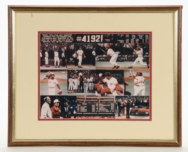 Two Pete Rose Framed 4192 Photos
