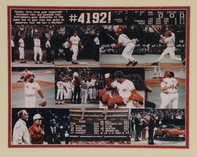 Two Pete Rose Framed 4192 Photos