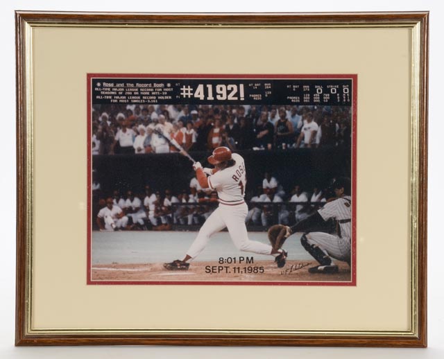 Two Pete Rose Framed 4192 Photos