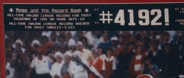 Two Pete Rose Framed 4192 Photos