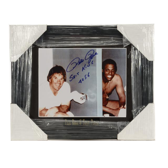 Unusual Pete Rose Signed Photo  COA