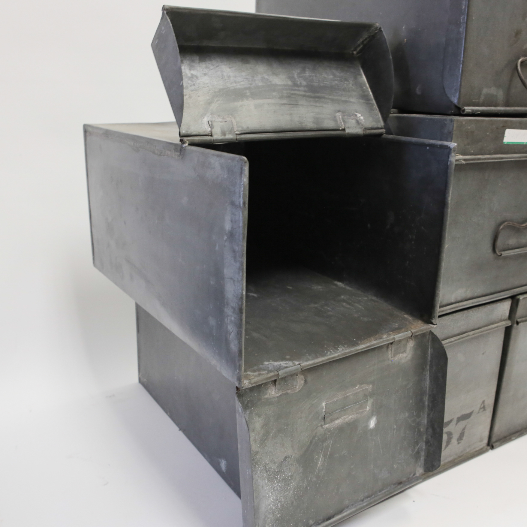 Collection of Vintage Metal Storage Boxes