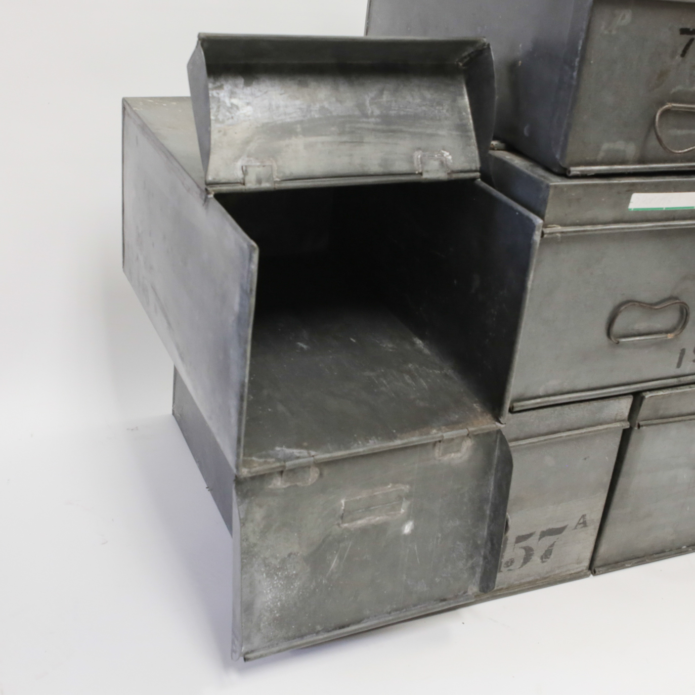 Collection of Vintage Metal Storage Boxes