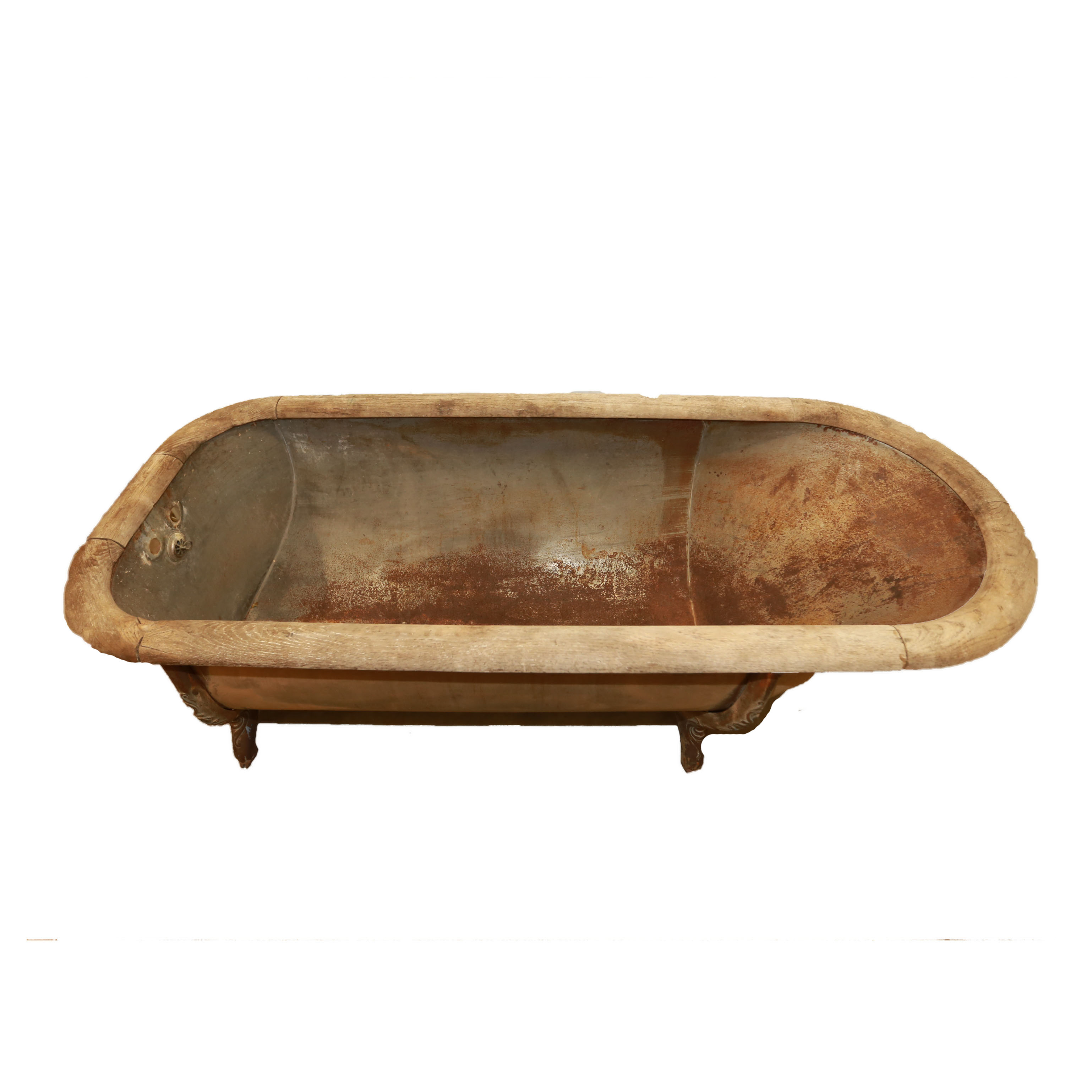 Antique Circa 1890s Metal Bathtub