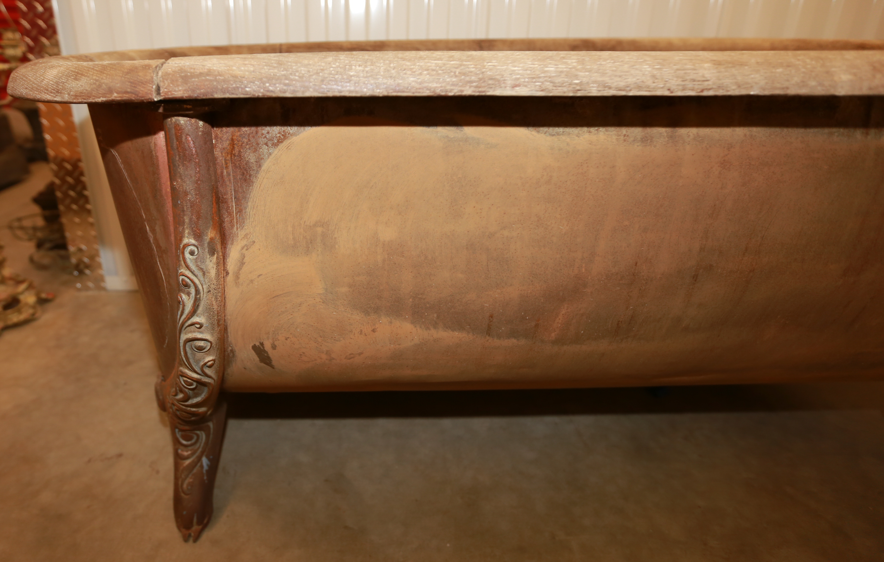 Antique Circa 1890s Metal Bathtub