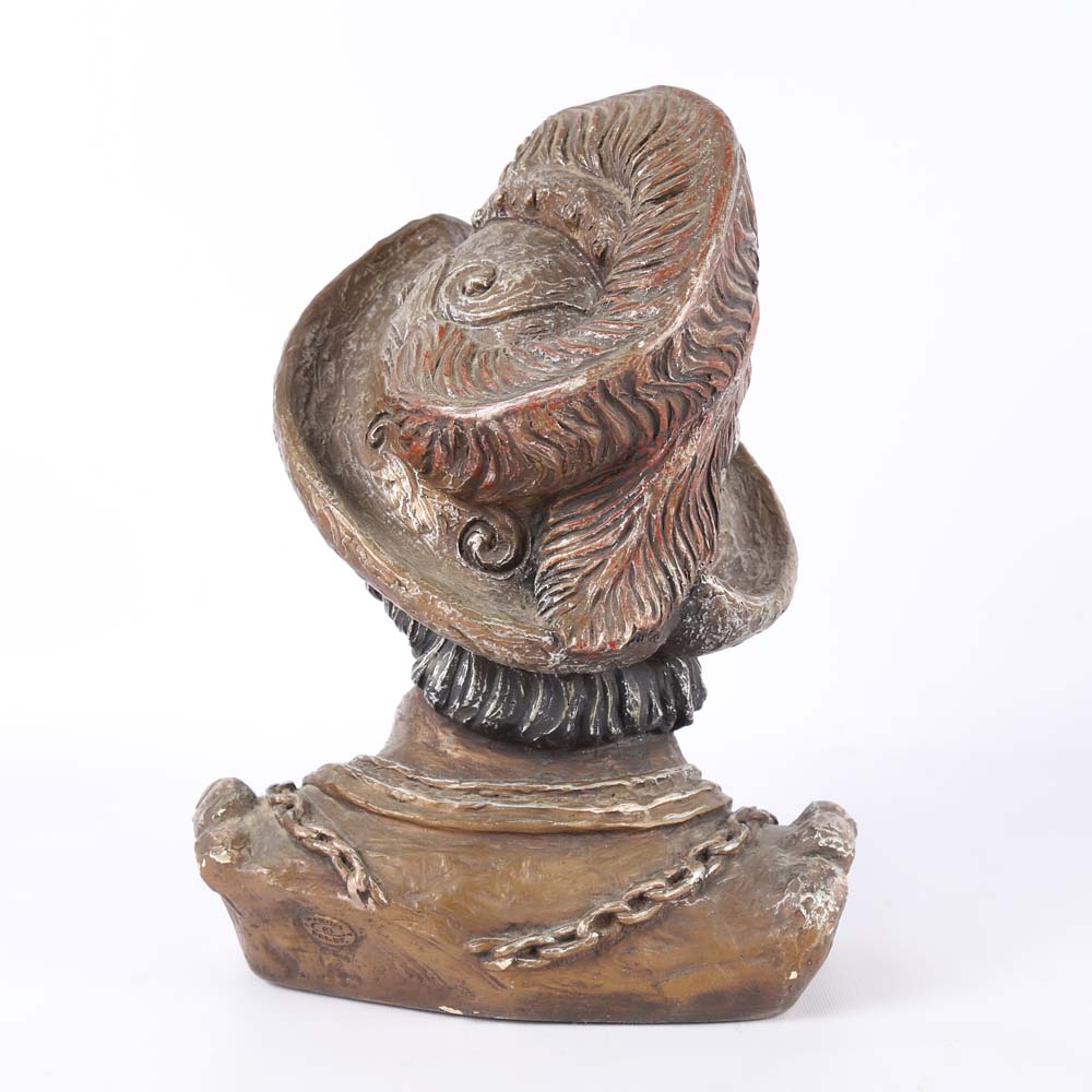 Vintage Chalkware Marwal Busts of Spanish Man and Woman