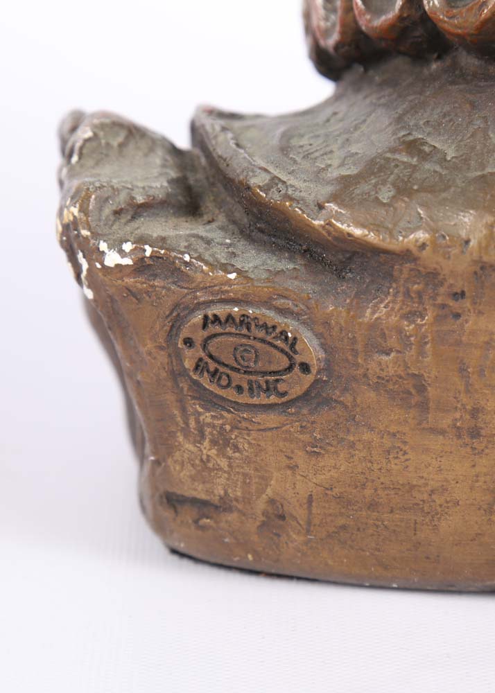 Vintage Chalkware Marwal Busts of Spanish Man and Woman