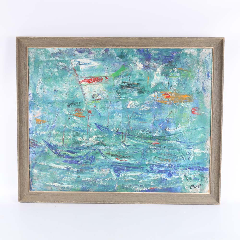 Tom Potenza Abstract Acrylic on Canvas