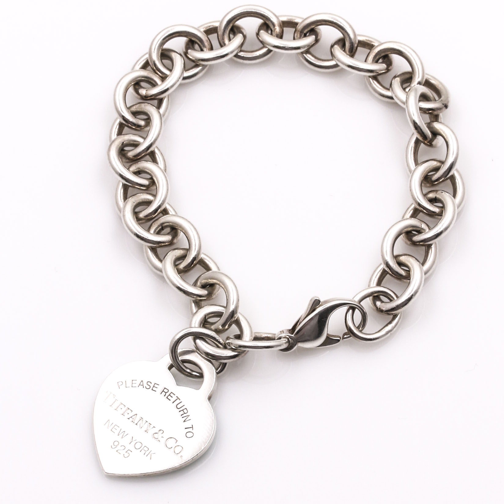 Tiffany & Co. Sterling Silver Heart Charm Bracelet