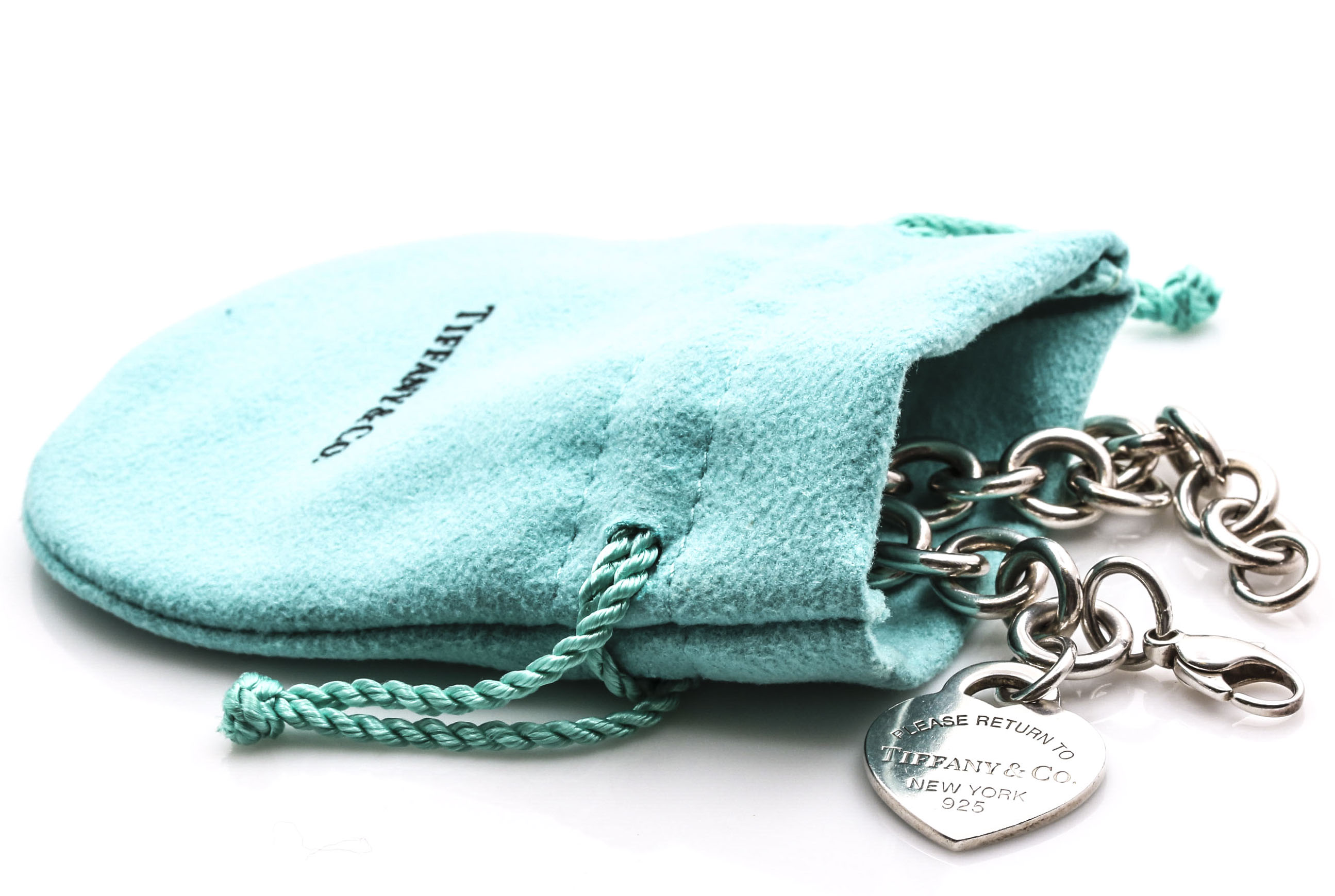 Tiffany & Co. Sterling Silver Heart Charm Bracelet