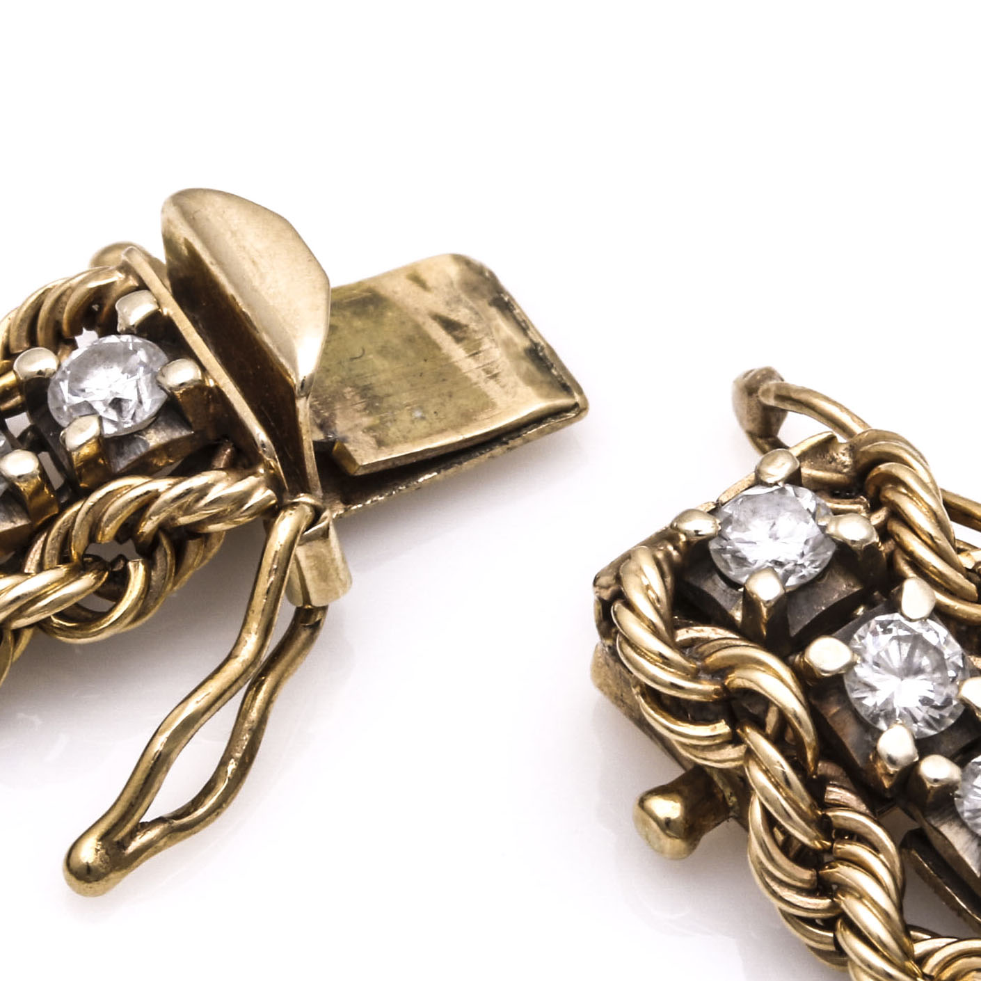 14K Yellow Gold Rope 4.50 CTW Diamond Bracelet