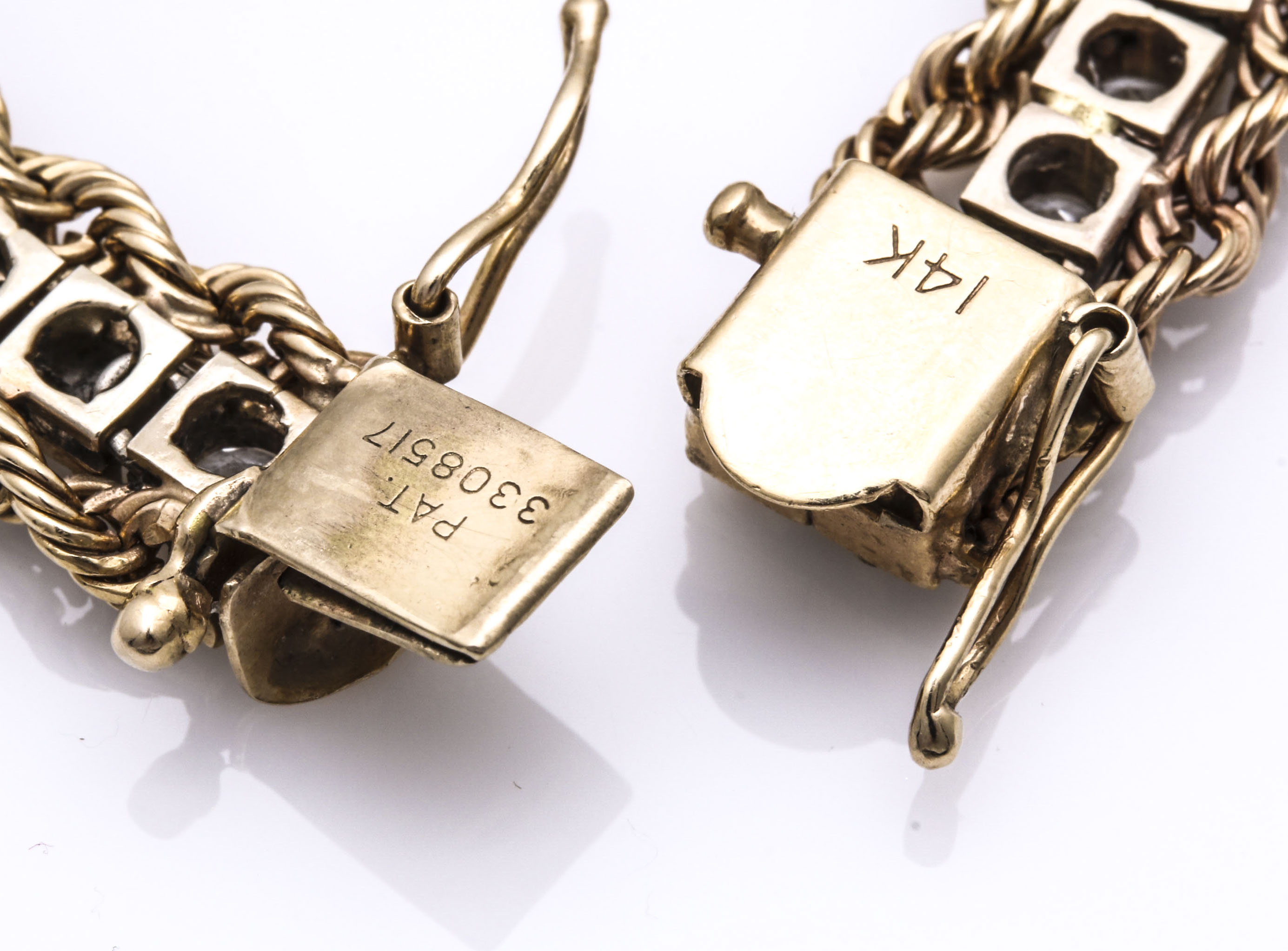 14K Yellow Gold Rope 4.50 CTW Diamond Bracelet