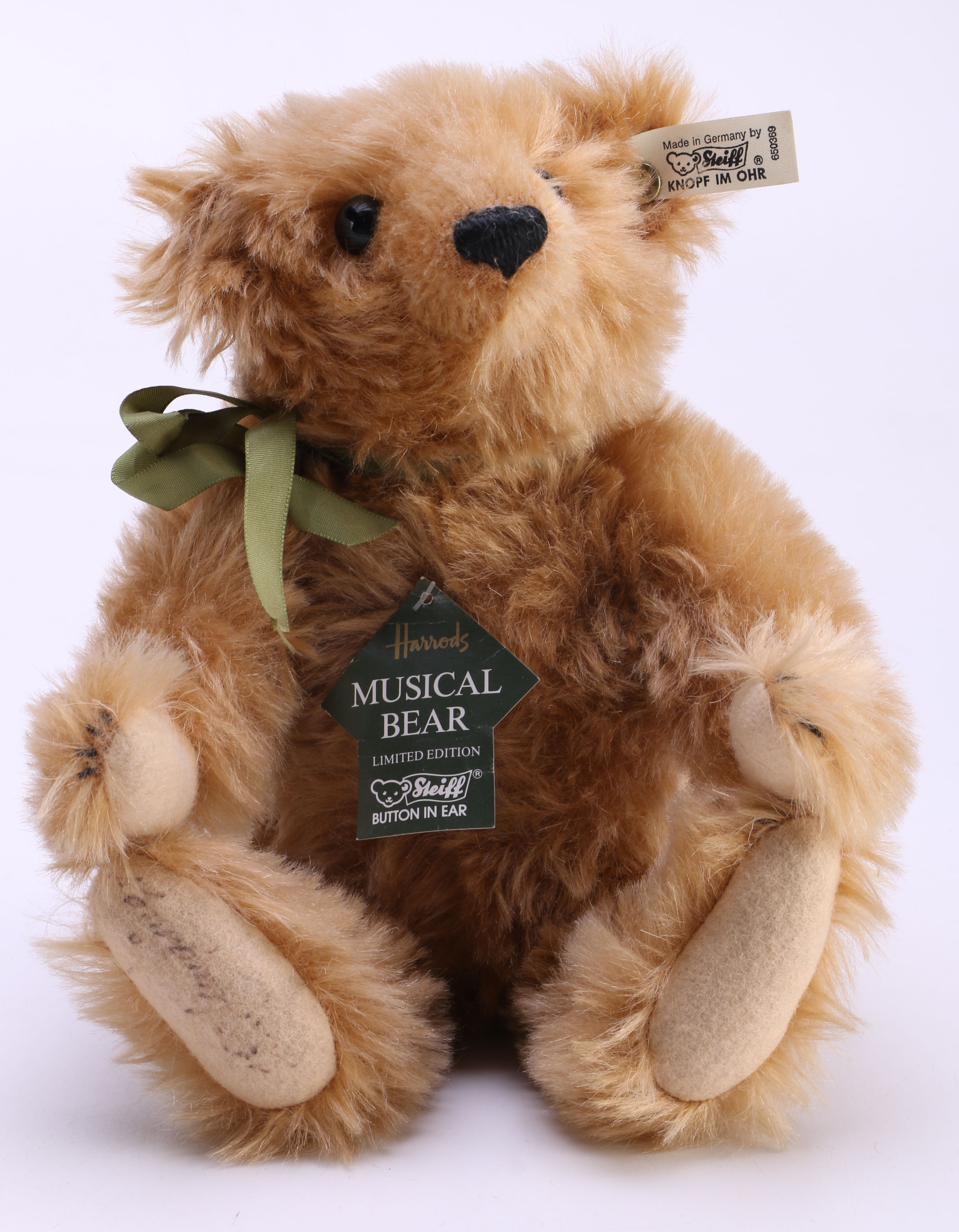 Steiff Limited Edition Harrods Musical Bear with Mini Elephant