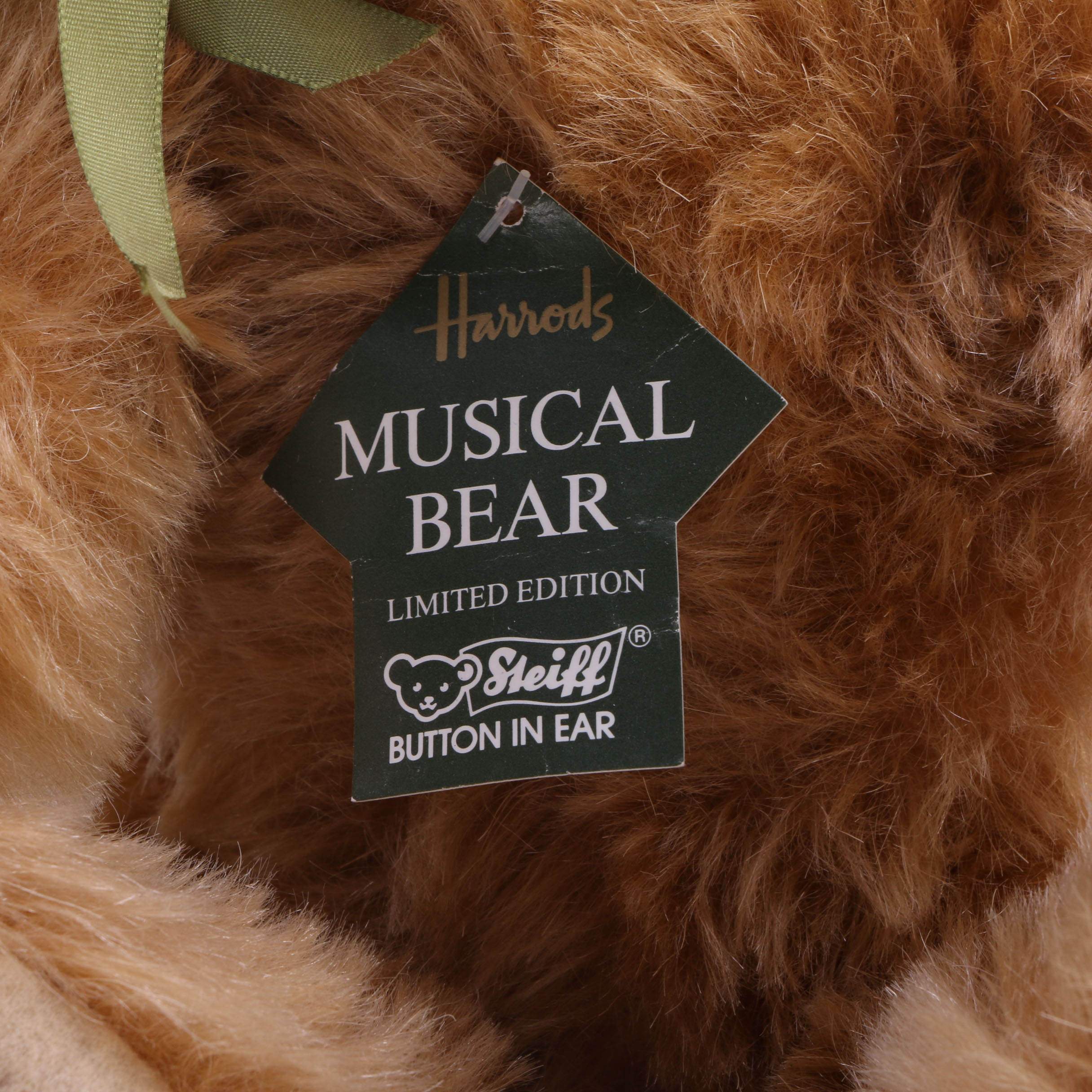 Steiff Limited Edition Harrods Musical Bear with Mini Elephant