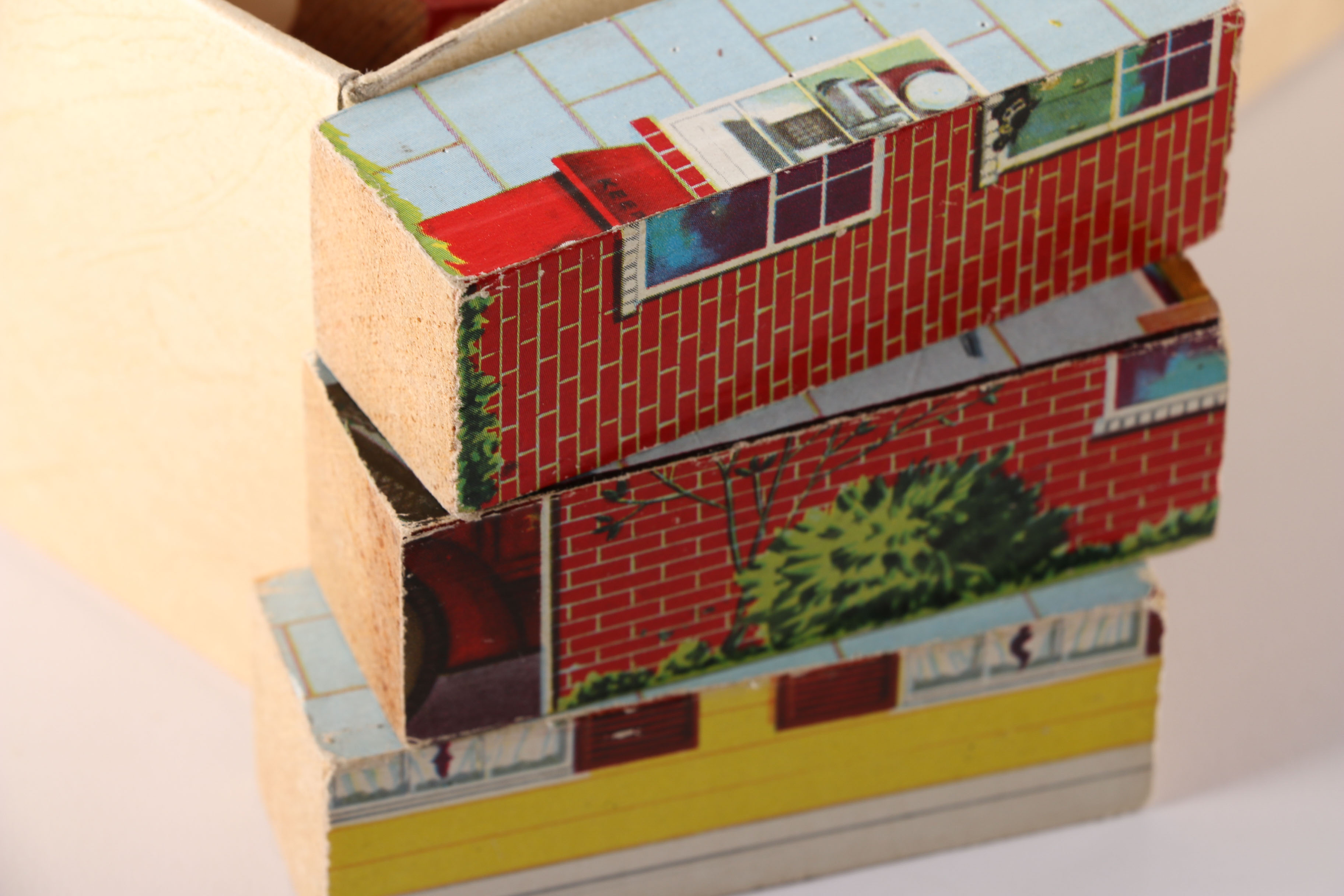 Vintage Wood and Plastic Building Blocks