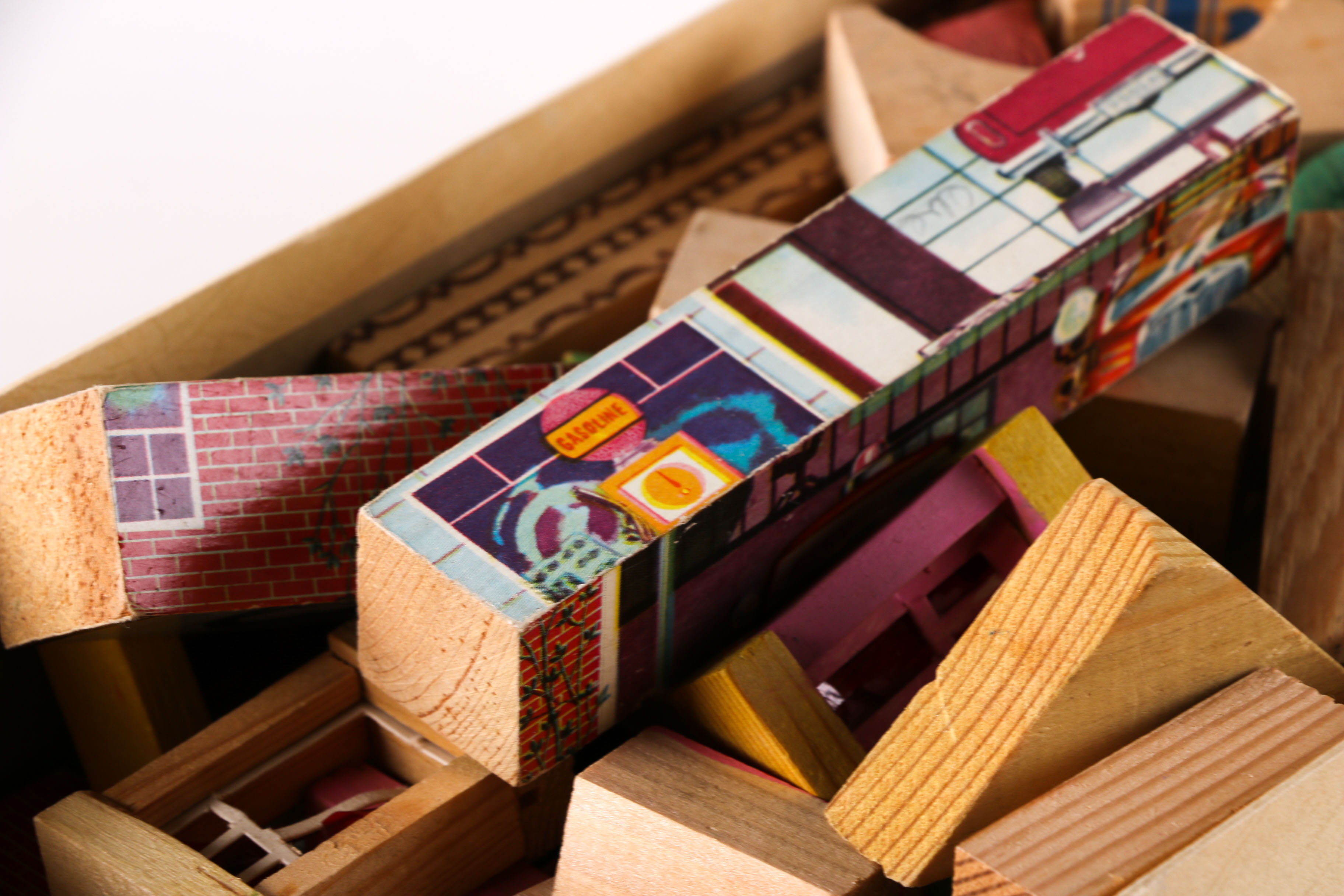 Vintage Wood and Plastic Building Blocks