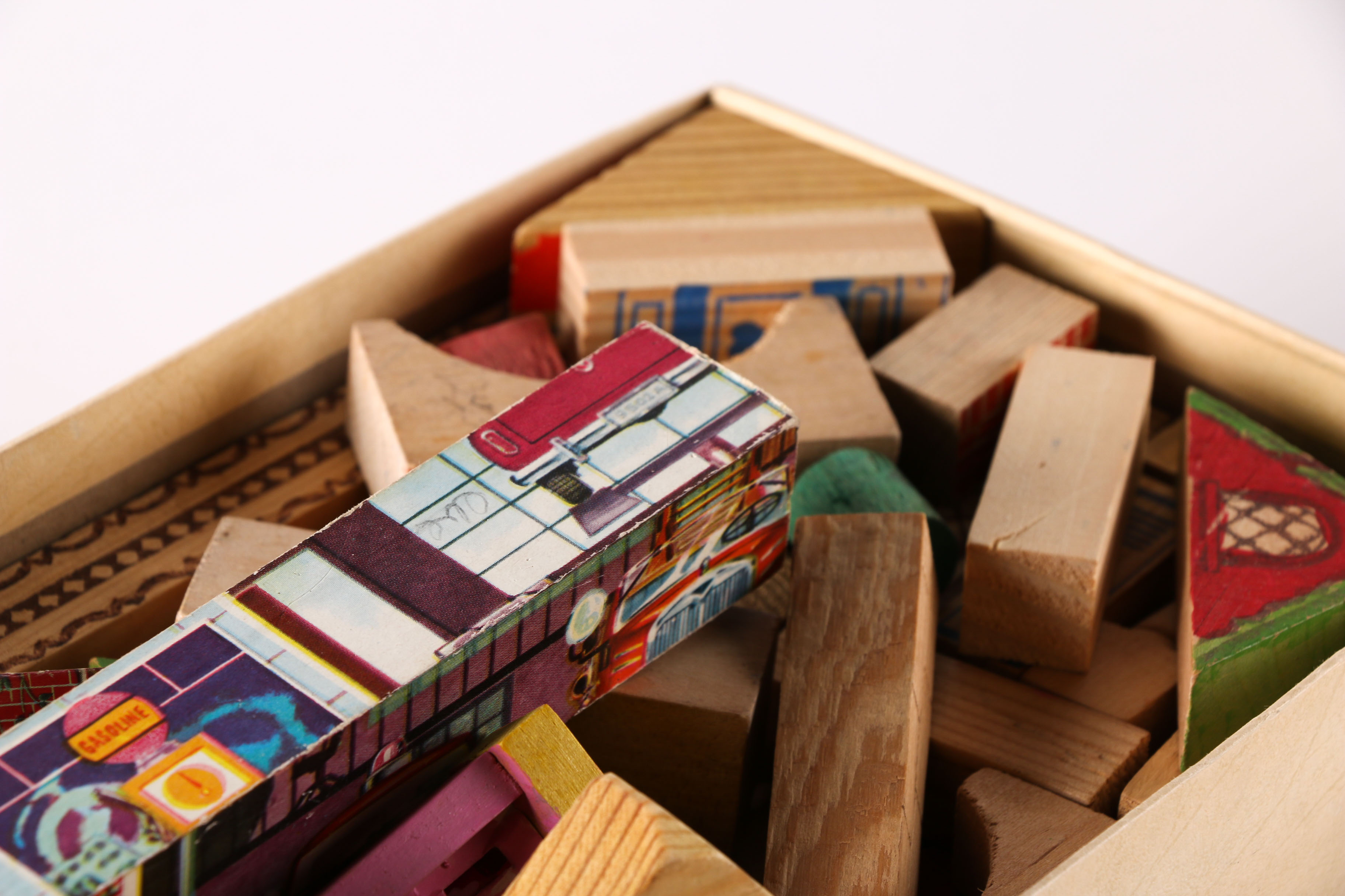 Vintage Wood and Plastic Building Blocks