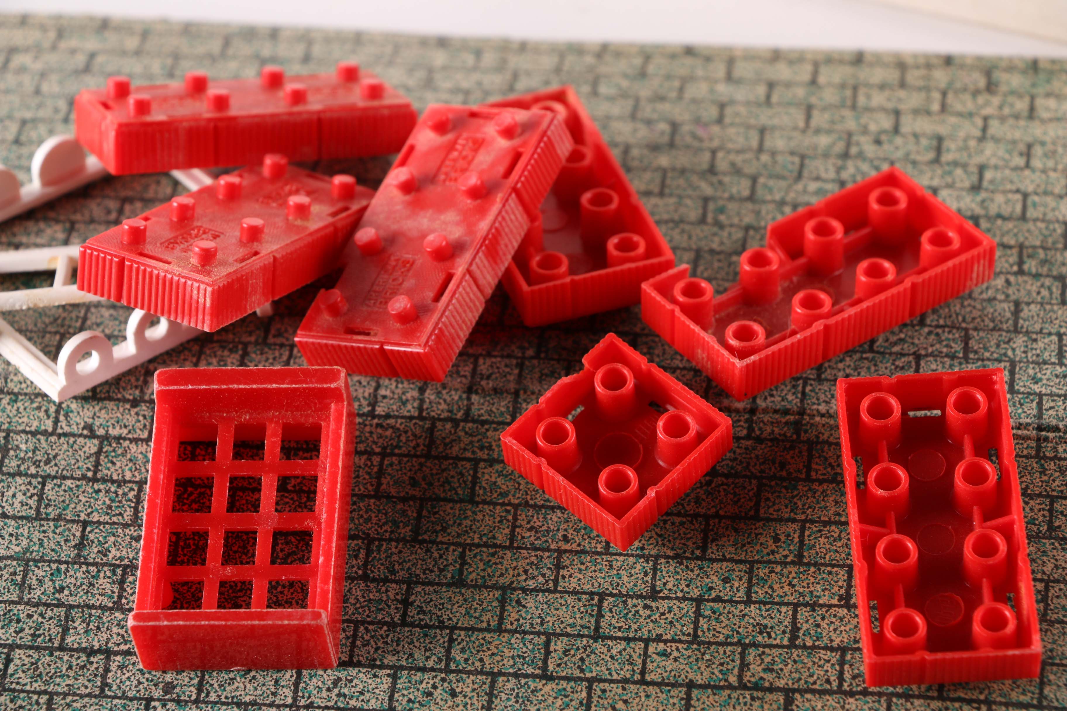 Vintage Wood and Plastic Building Blocks