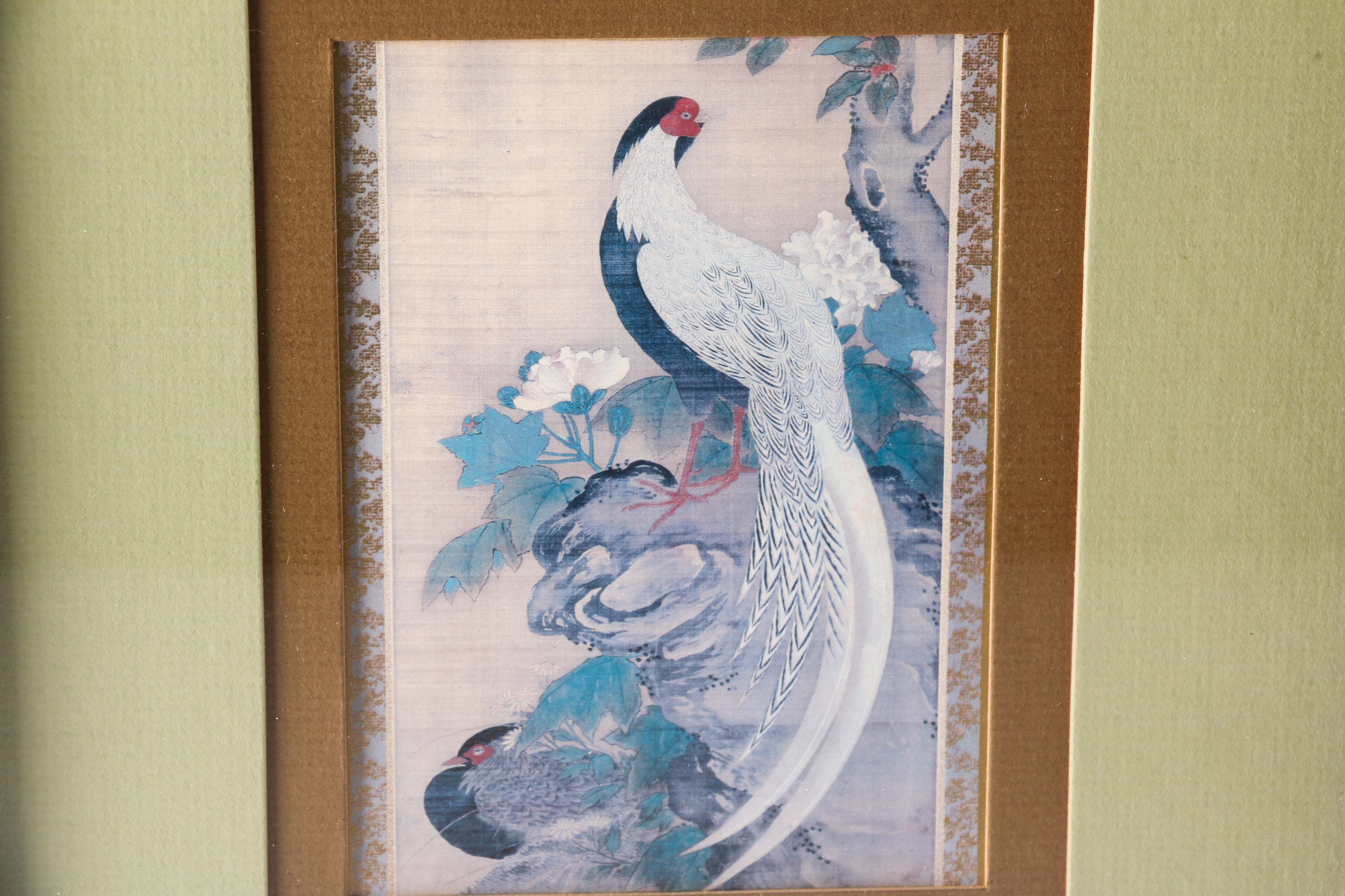 Group of Vintage Offset Lithographs of Birds and a Mixed Media Piece