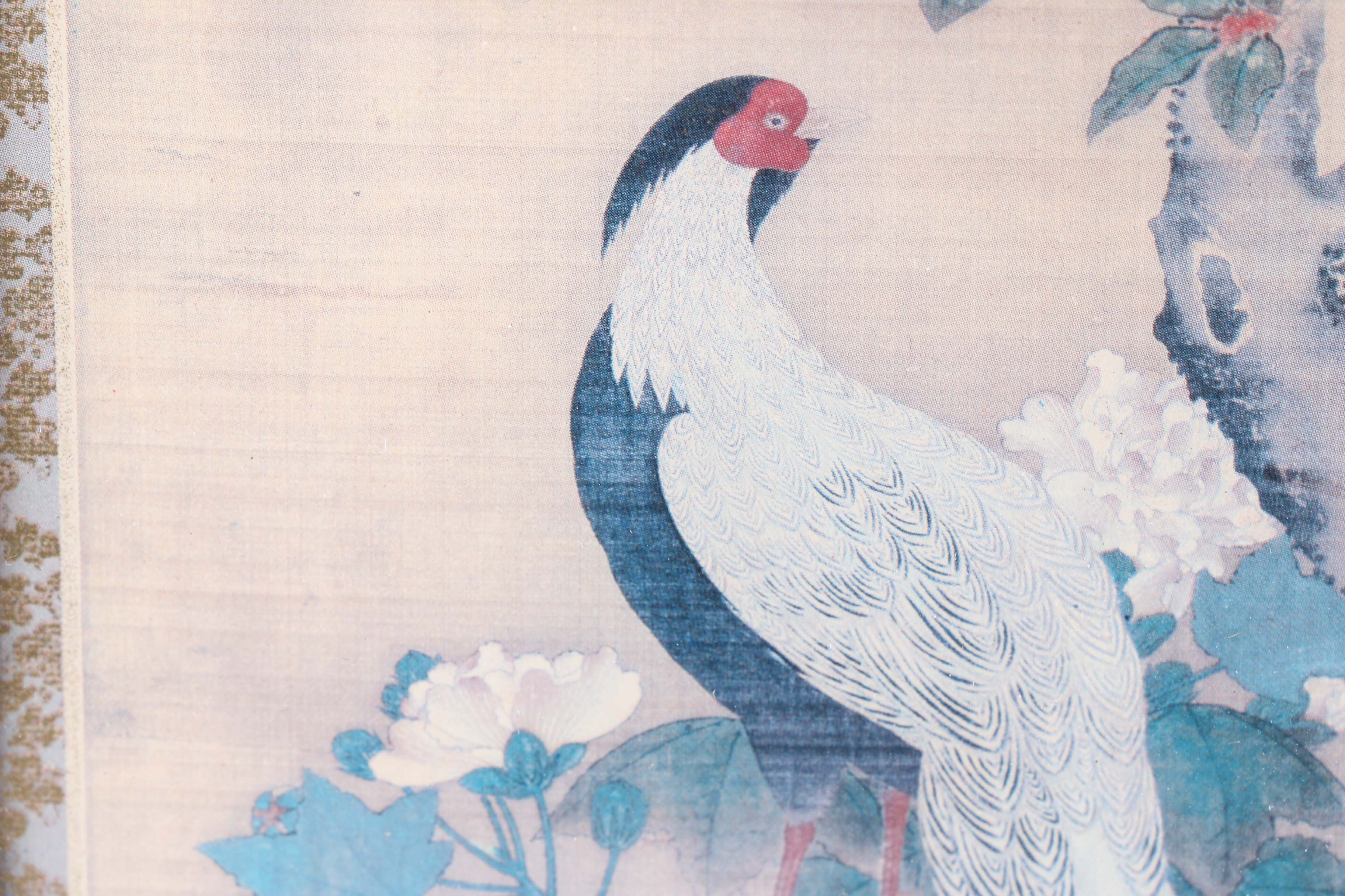 Group of Vintage Offset Lithographs of Birds and a Mixed Media Piece