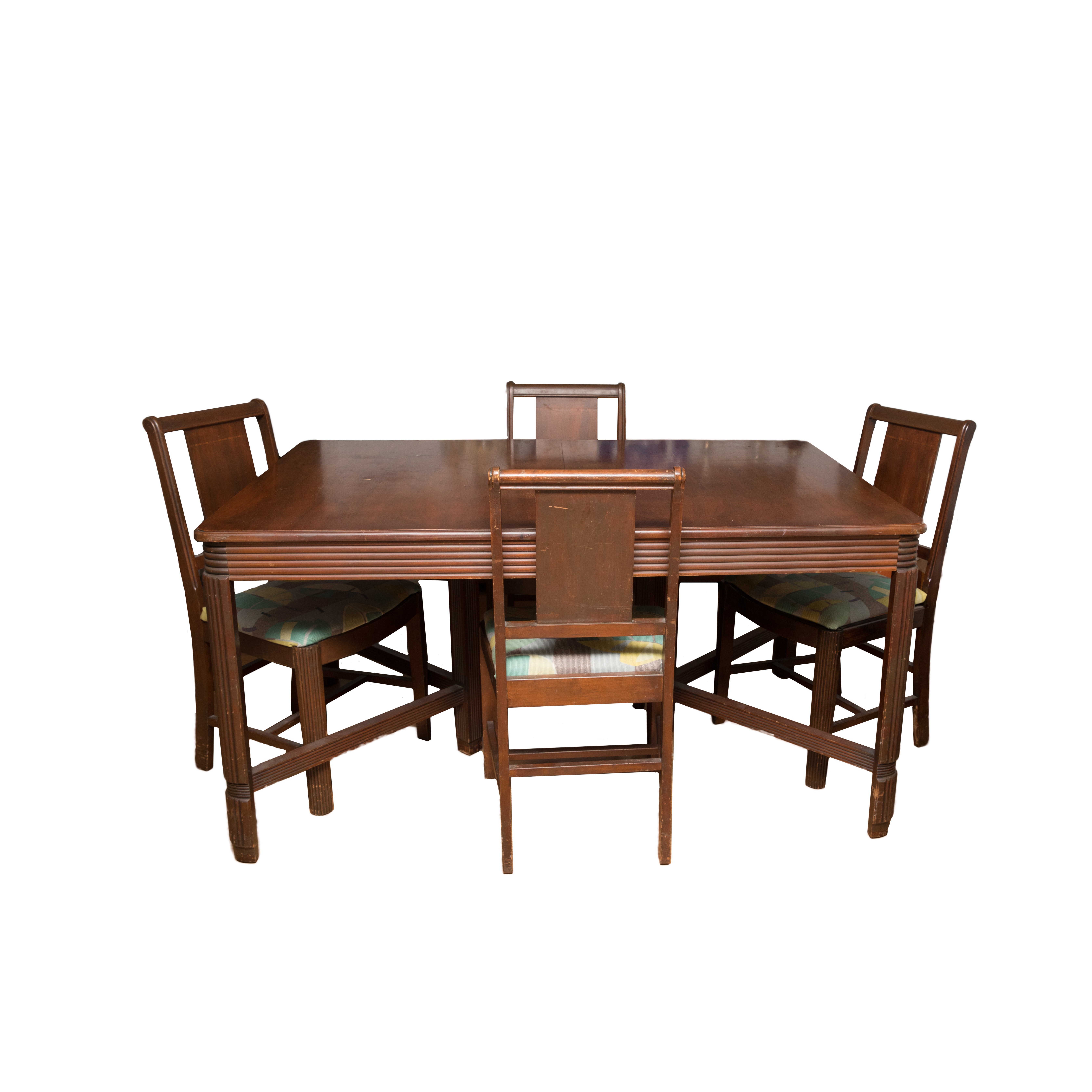 Vintage Hooker-Bassett Furniture Dining Table and Chair Set