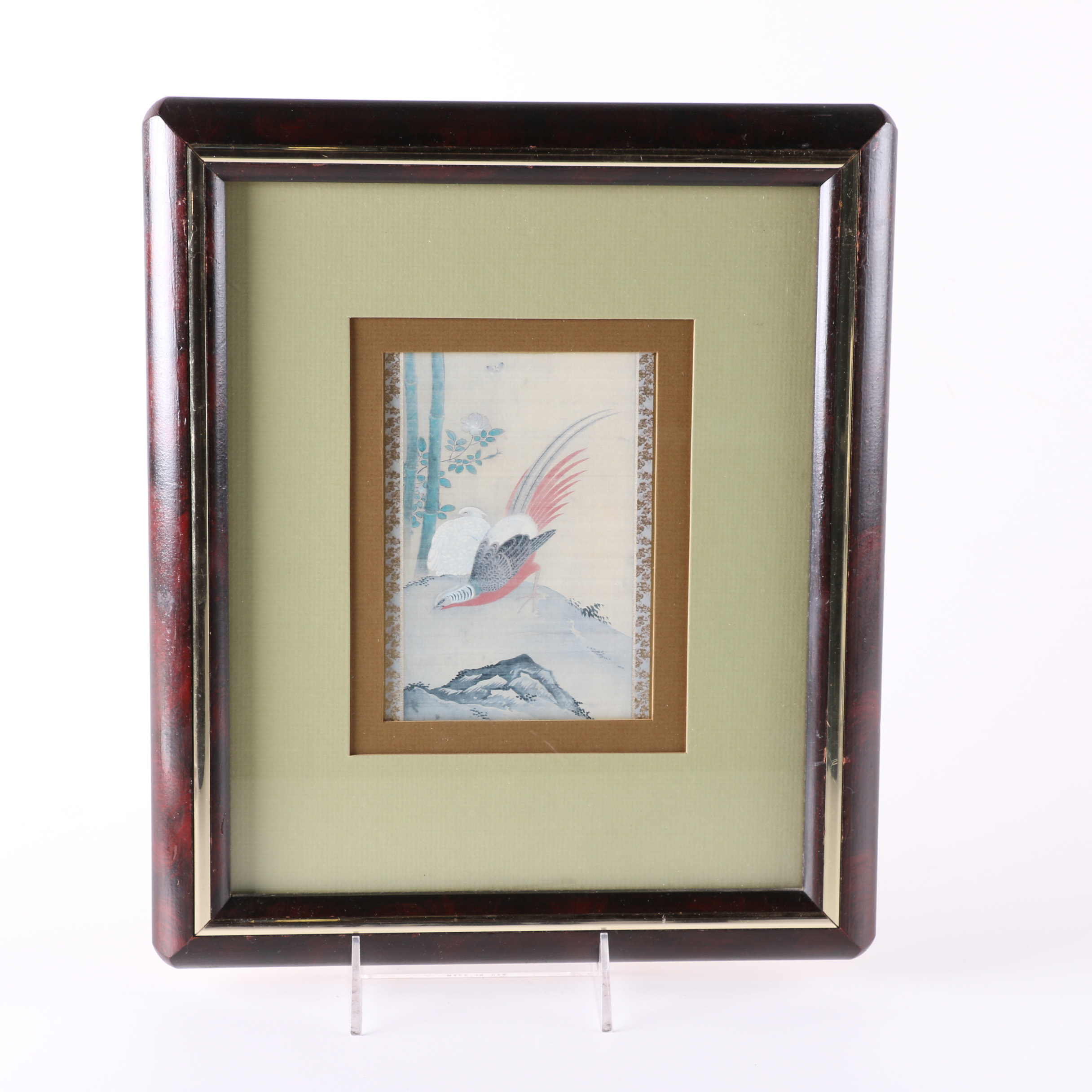 Group of Vintage Offset Lithographs of Birds and a Mixed Media Piece