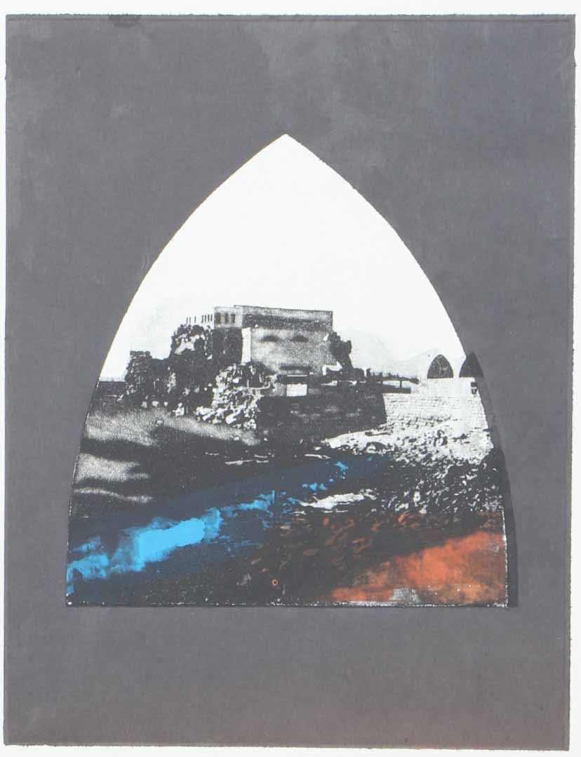 M. Feinberg Aquatint "Ancient Reflections"