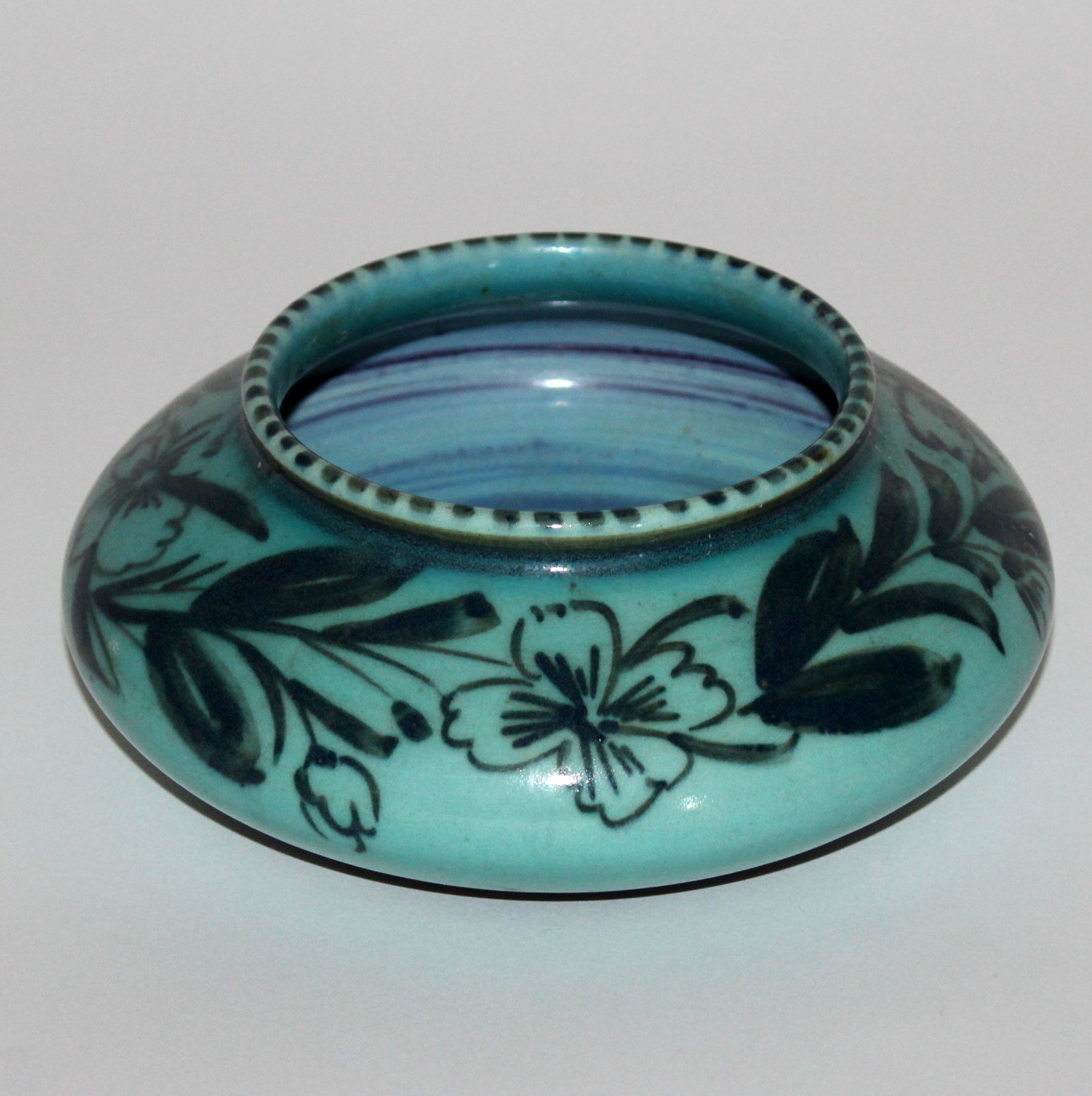 Low  Blue Rookwood Bowl