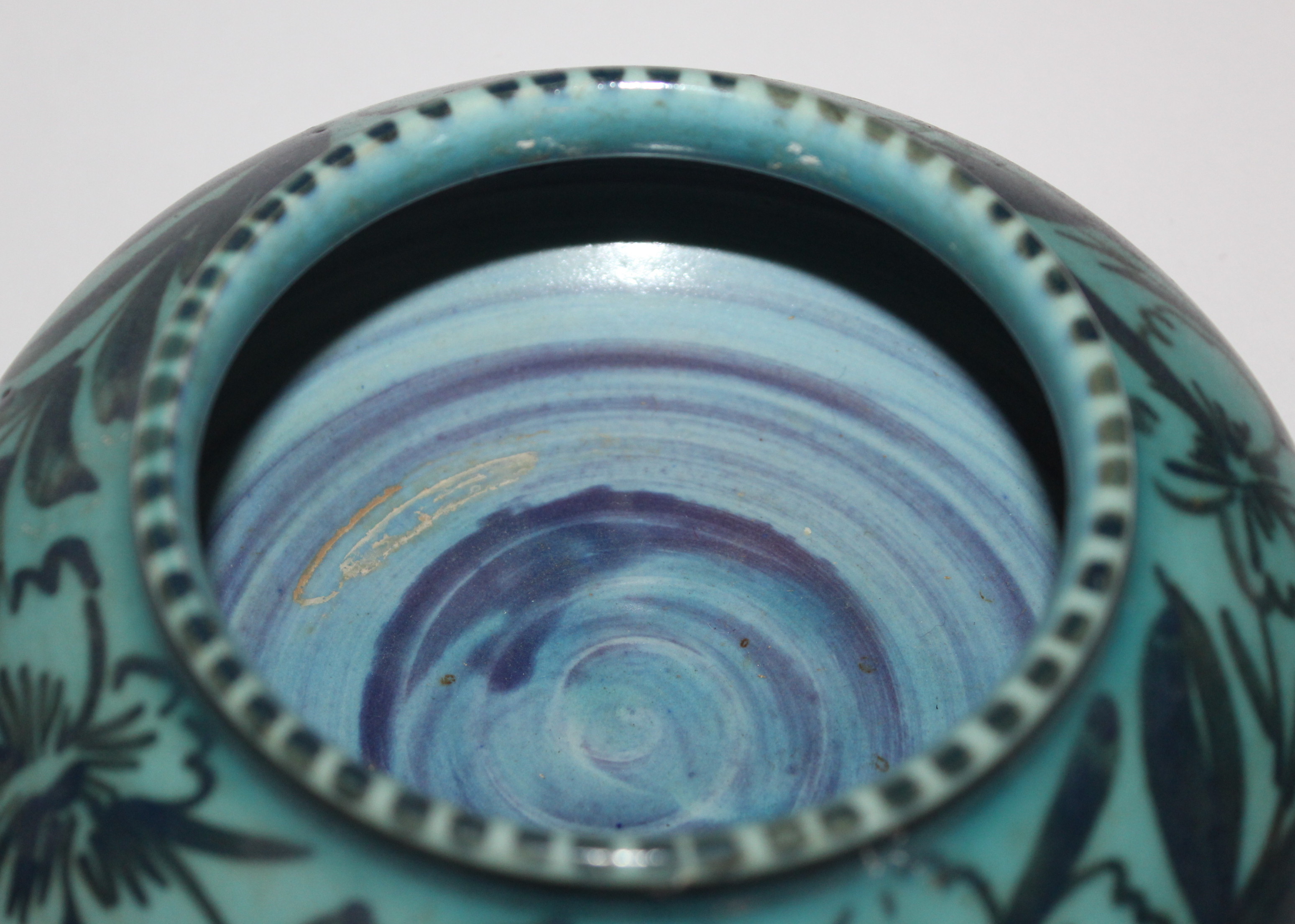 Low  Blue Rookwood Bowl