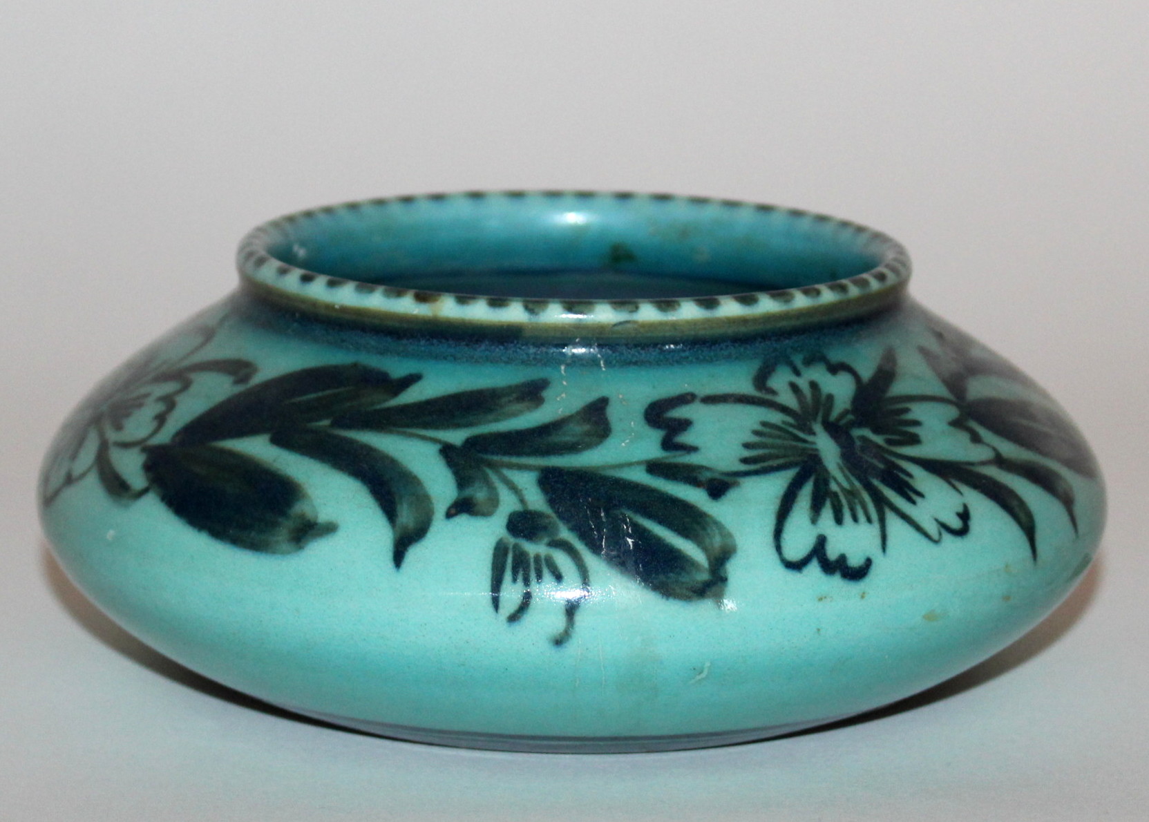 Low  Blue Rookwood Bowl