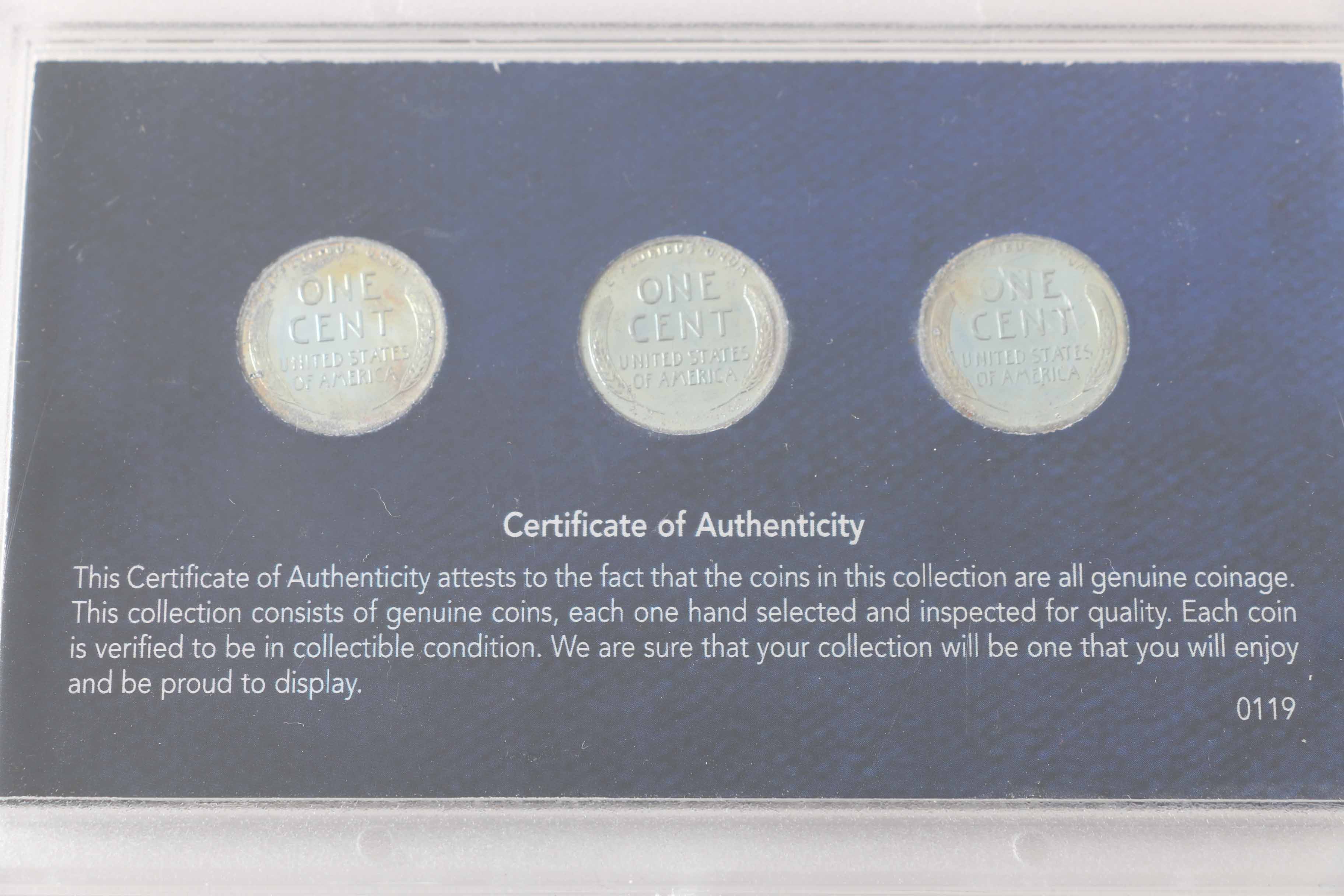 Complete 1943 Steel Penny Mint Mark Collection