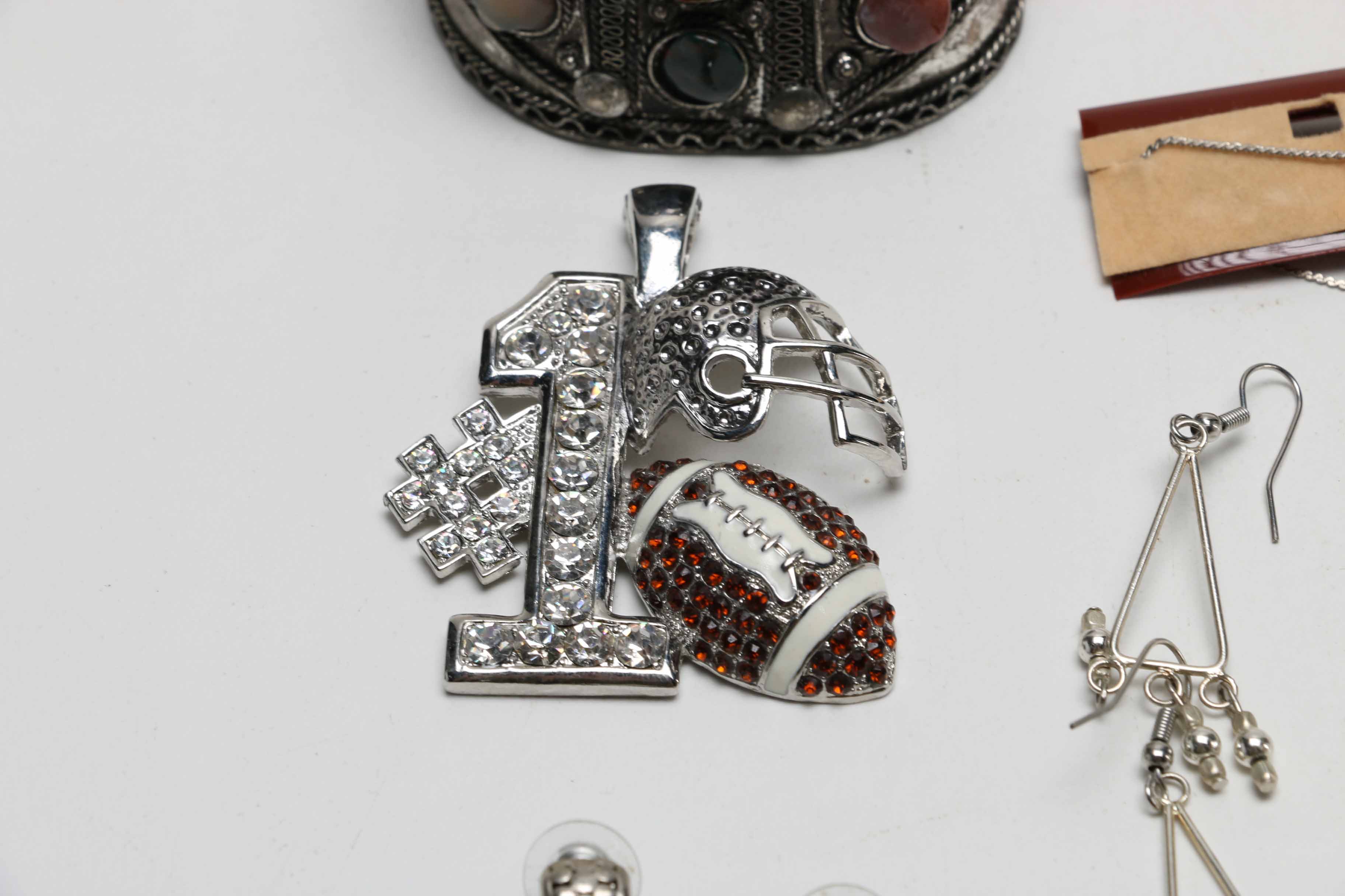 Collection of Silver Tone Costume Jewelry