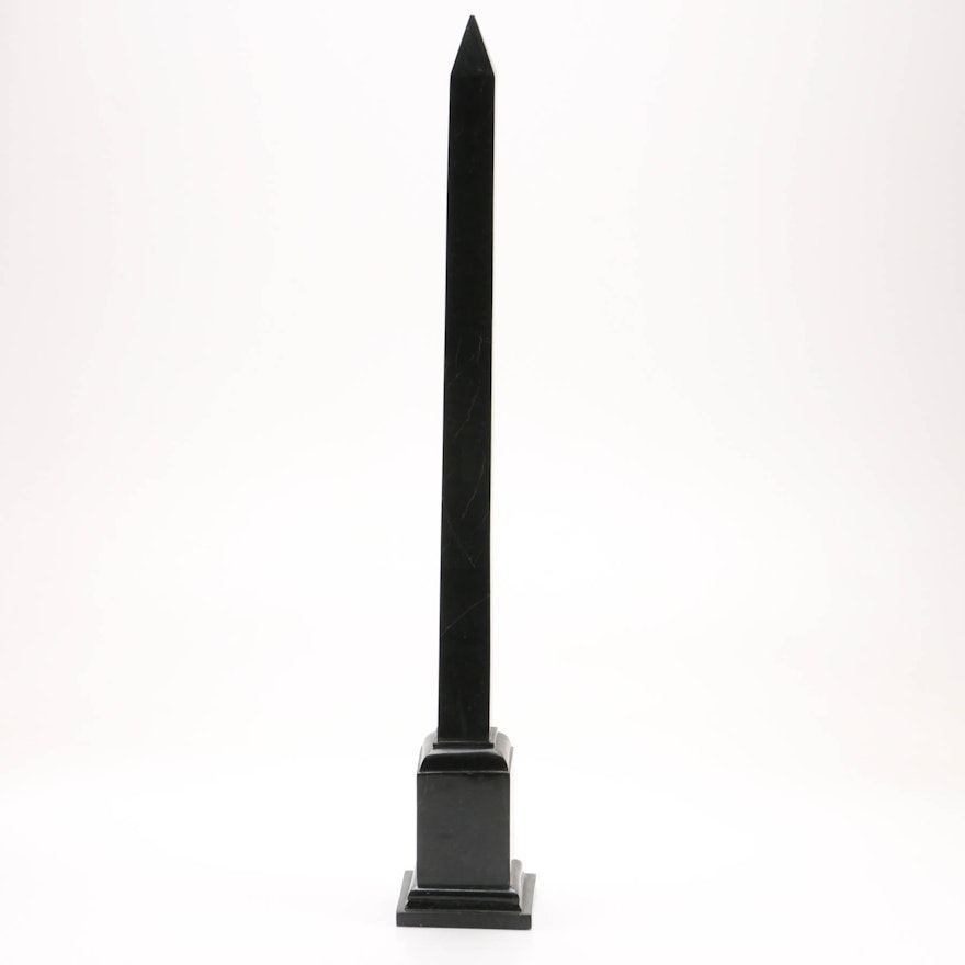 Tall Cut Marble Obelisk